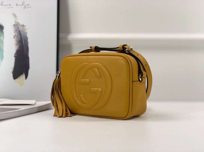 Gucci Soho small leather disco bag 308364 yellow - Click Image to Close